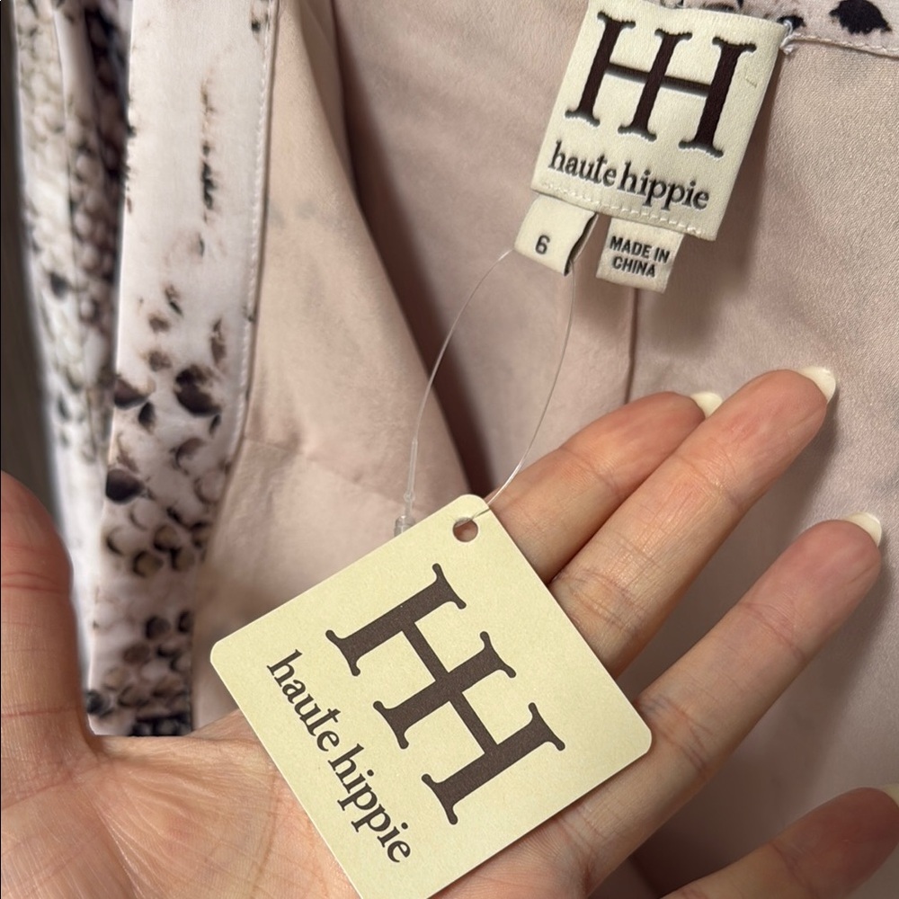 Haute Hippie Cream and Brown Wide Leg Pants - Picture 13 of 17